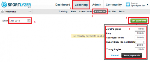 How to track monthly sports club membership fees - getting there