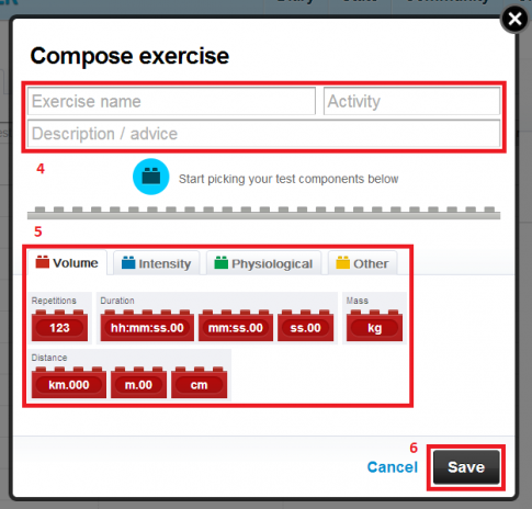 Creating tests and test batteries as an athlete - create test 2