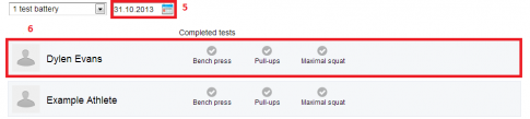 Inputting and reviewing performance test results as a coach 2