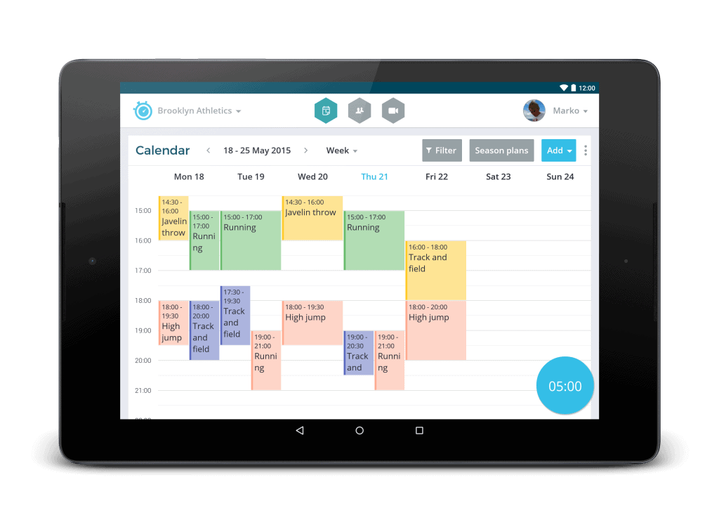 A personal assistant for a coach or a manager inside your tablet.