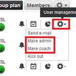 How to assign coach and admin rights to club members