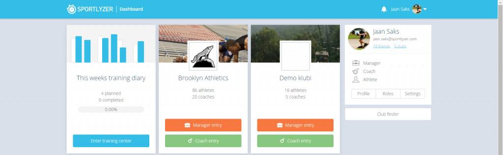 Sportlyzer Dashboard