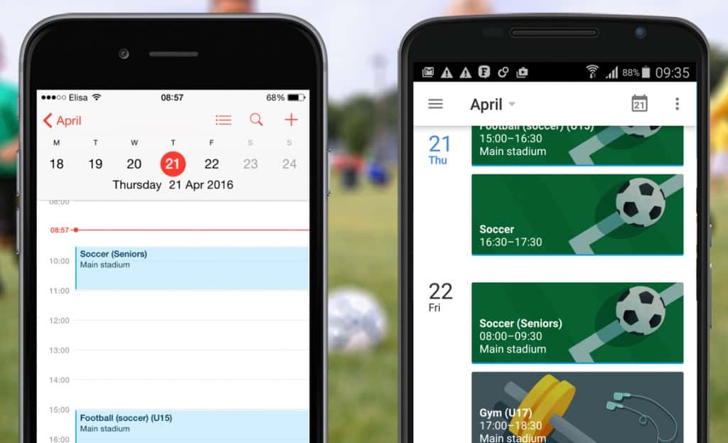 Integrated Calendar View on Phone