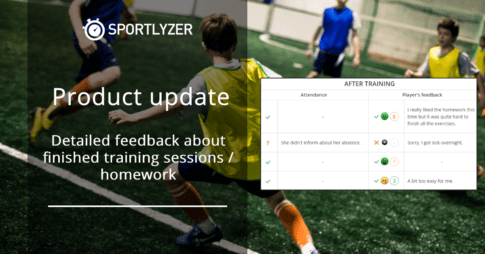 Detailed feedback about finished training sessions and homework