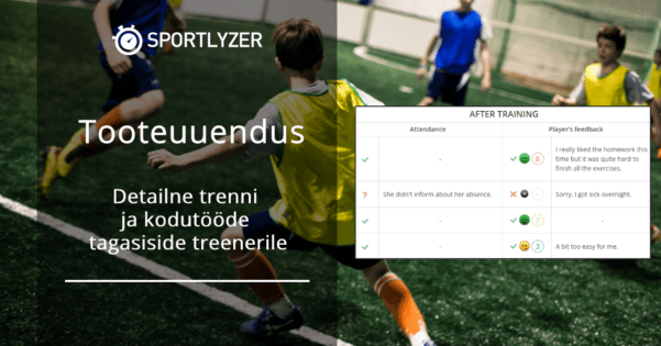 Detailne trenni ja kodutööde tagasiside treenerile - Sportlyzer